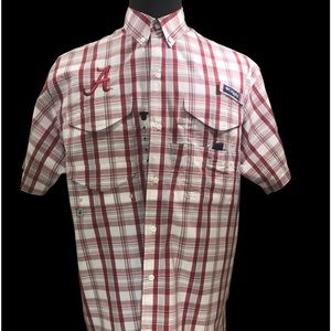 Super BoneHead Columbia PFG shirt with University of Alabama logo in colors